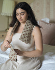 Blockprint Neck Pillow - Tulip