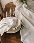 Mason Bee Linen Tablecloth - Milk