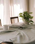 Mason Bee Linen Tablecloth - Sky Grey