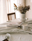 Mason Bee Linen Tablecloth - Milk