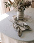 Mason Bee Linen Tablecloth - Milk