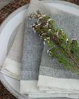 Herringbone Napkins set of 4 | Dark Slate