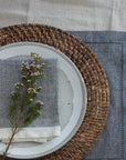 Herringbone Napkins set of 4 | Dark Slate