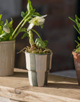Washed Stripe Coffee Beaker | Forest