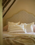 The Brighton Pavilion Raw Edge Linen Cushion - Taupe