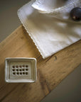 Hand Painted Breton Stripe Soap Dish | Taupe