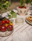 Hand Painted Breton Stripe Tea Light/Dip Bowl | Taupe