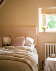 The Brighton Pavilion Chalk Pink Washed Linen Cushion - 40x40cm