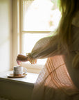 Hand Painted Breton Stripe Mug | Taupe