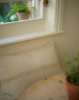 Small Carbis Bay 3 stripe Cushion | Antique Cream