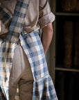 Double Check Pinafore Apron Blue Haze