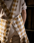 Double Check Pinafore Apron Yellow Sunset