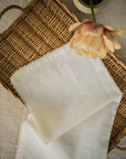 Linen & Lace Napkin - White Set of 4