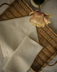 Linen & Lace Napkin - Natural Set of 4