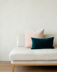 Unari Velvet Cushion | Shell Pink