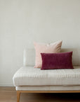 Unari Velvet Cushion | Shell Pink