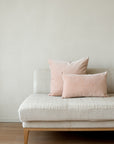 Unari Velvet Cushion | Shell Pink