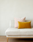 Unari Velvet Cushion | Shell Pink