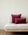 Unari Velvet Cushion | Pomegranate