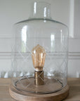 Etched Glass Lamp