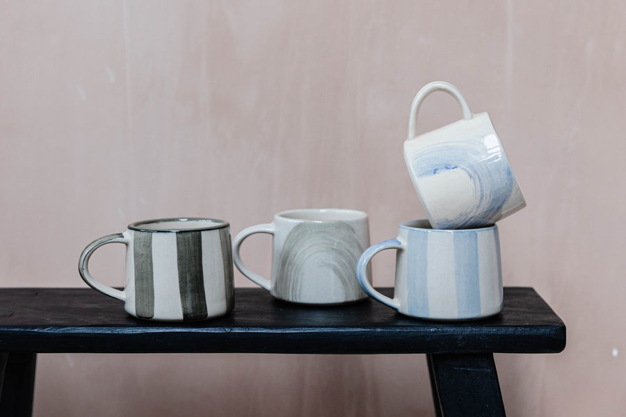 Washed Stripe Koko Mug | Forest