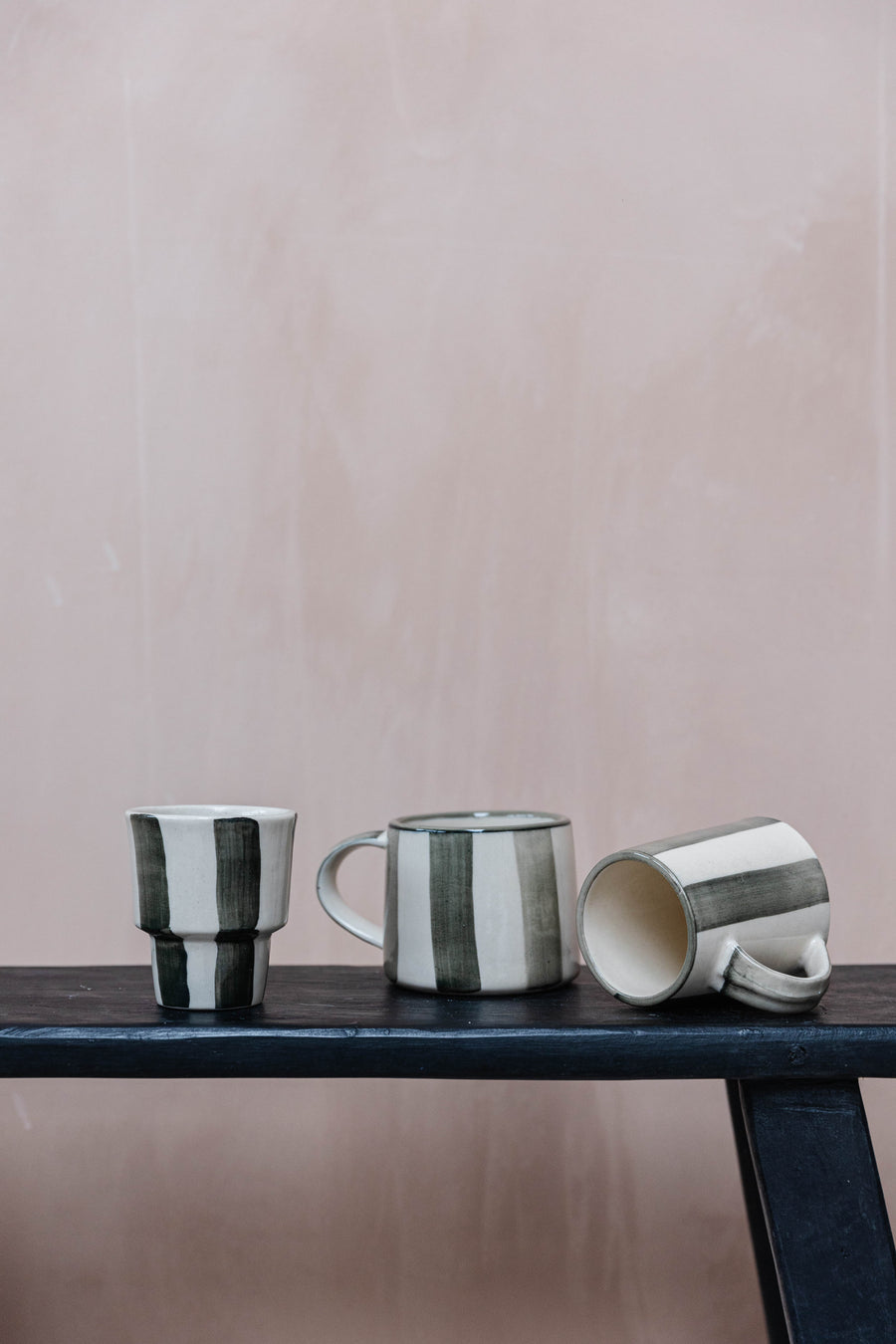 Washed Stripe Chai Mug | Forest