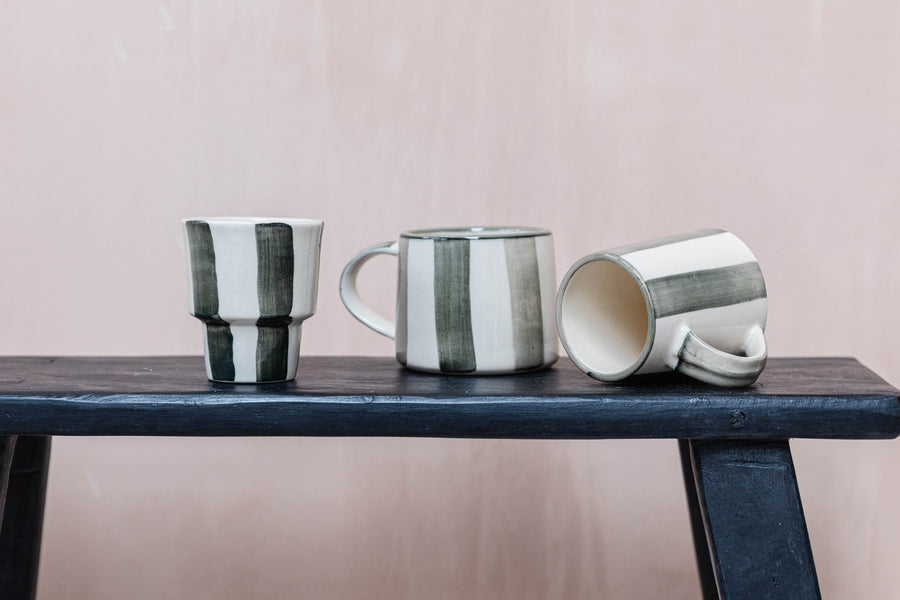 Washed Stripe Koko Mug | Forest