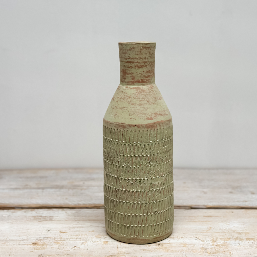 Flen Terracotta Vase - Green