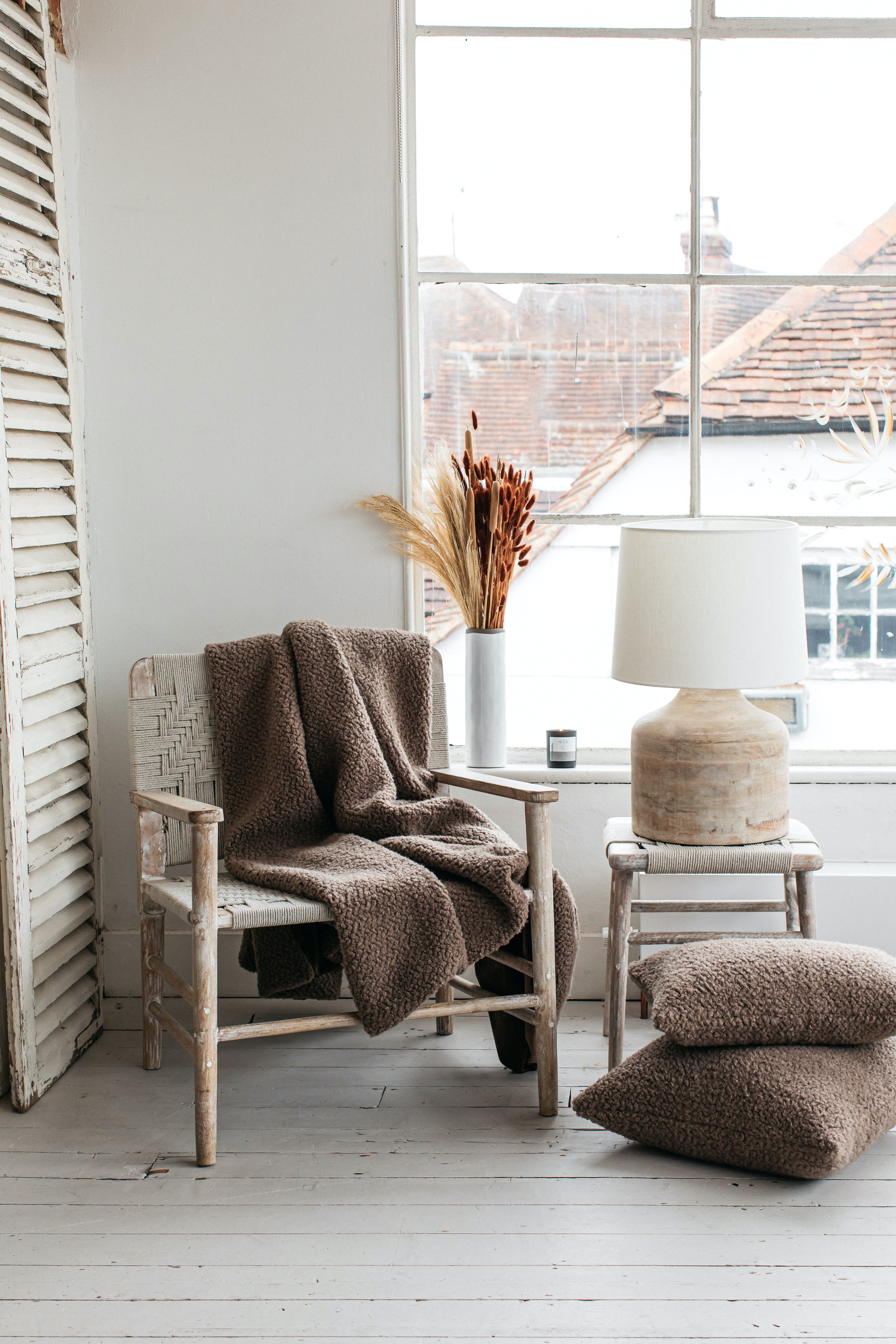 Luft Teddy Fleece Throw Cappuccino