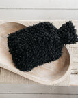 Lia Faux Sheepskin Hot Water Bottle Cover Black