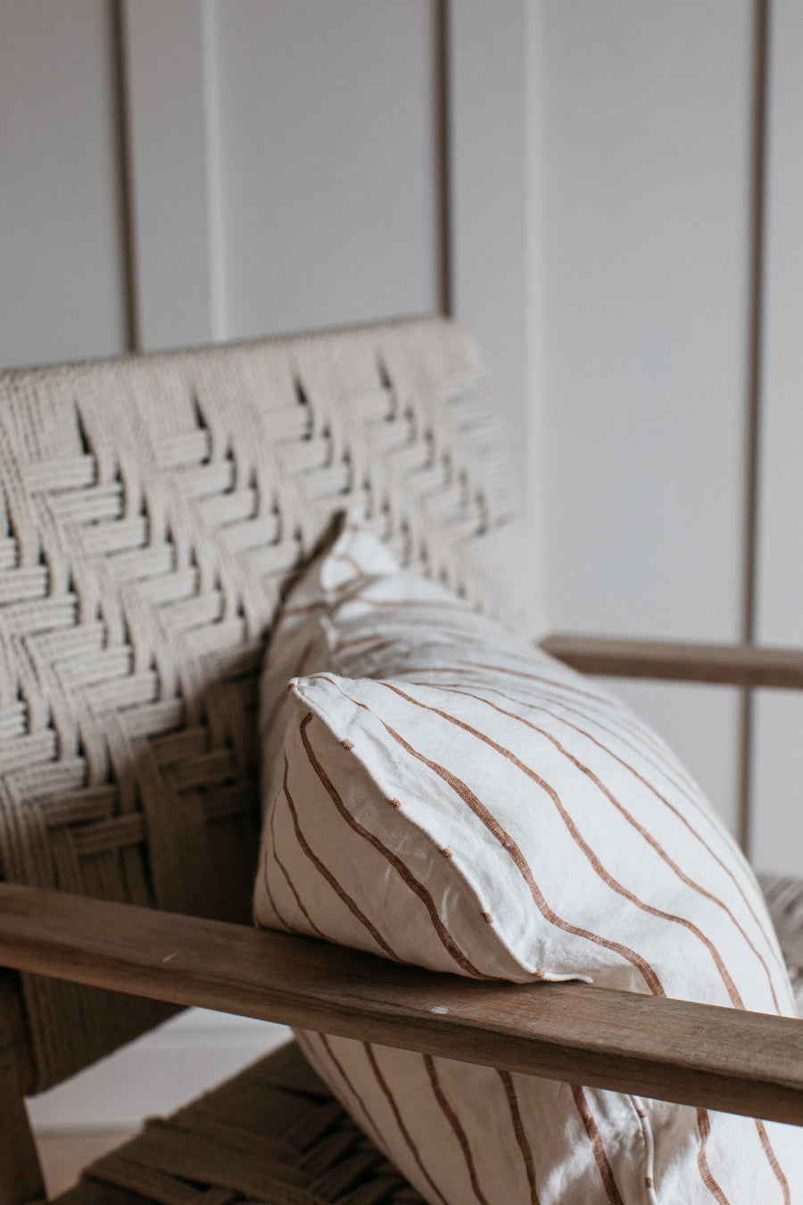 Himmel Terracotta Textured Stripe Cushion