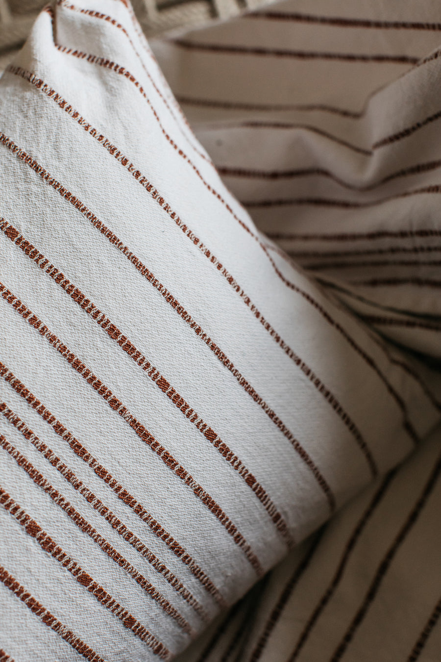 Himmel Terracotta Textured Stripe Cushion