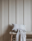 Himmel Grey Textured Stripe Cushion