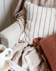 Himmel Terracotta Textured Stripe Cushion