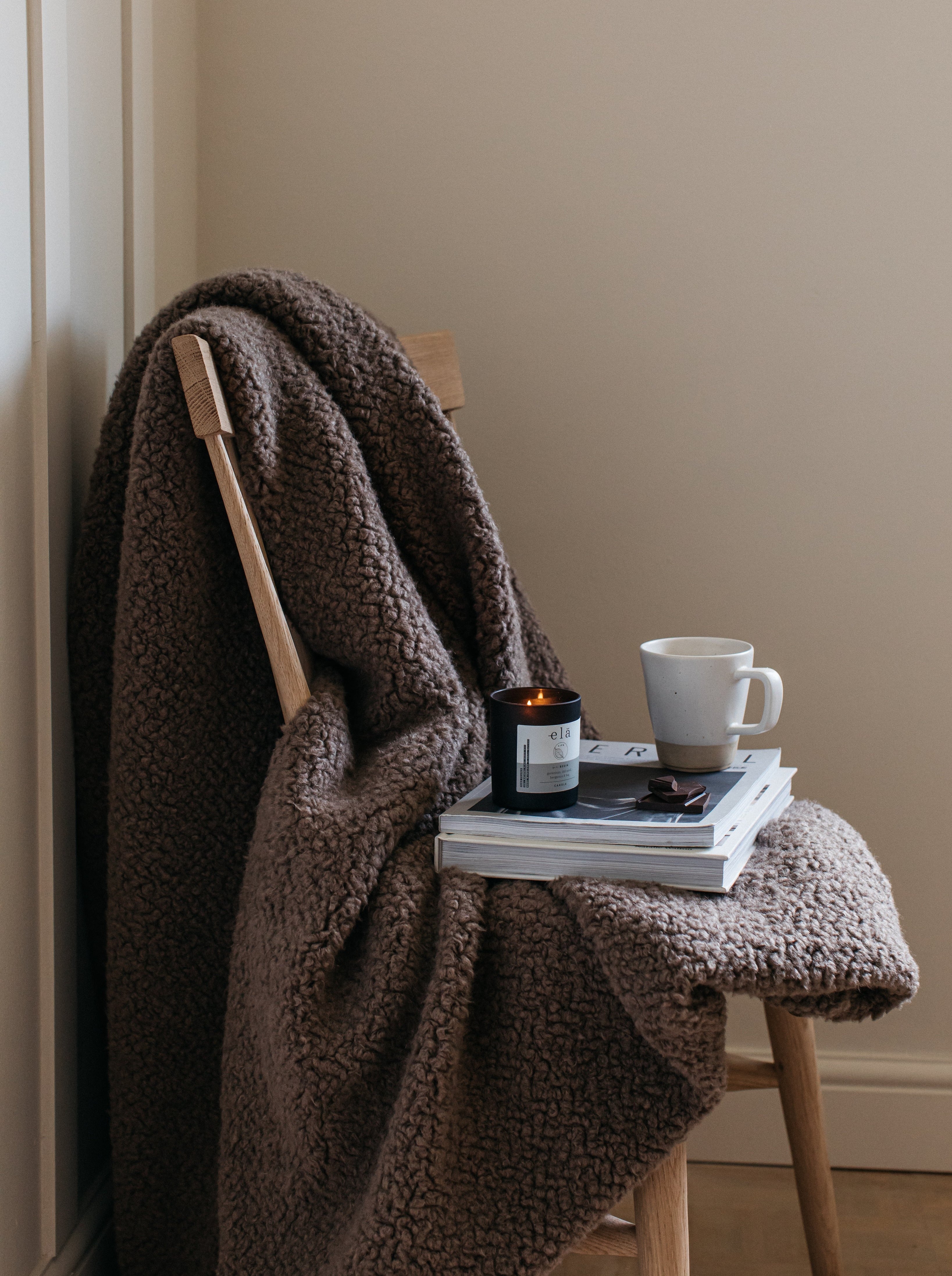 Luft Teddy Fleece Throw Cappuccino