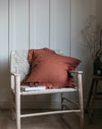 Olivia Ruffle Cushion Copper