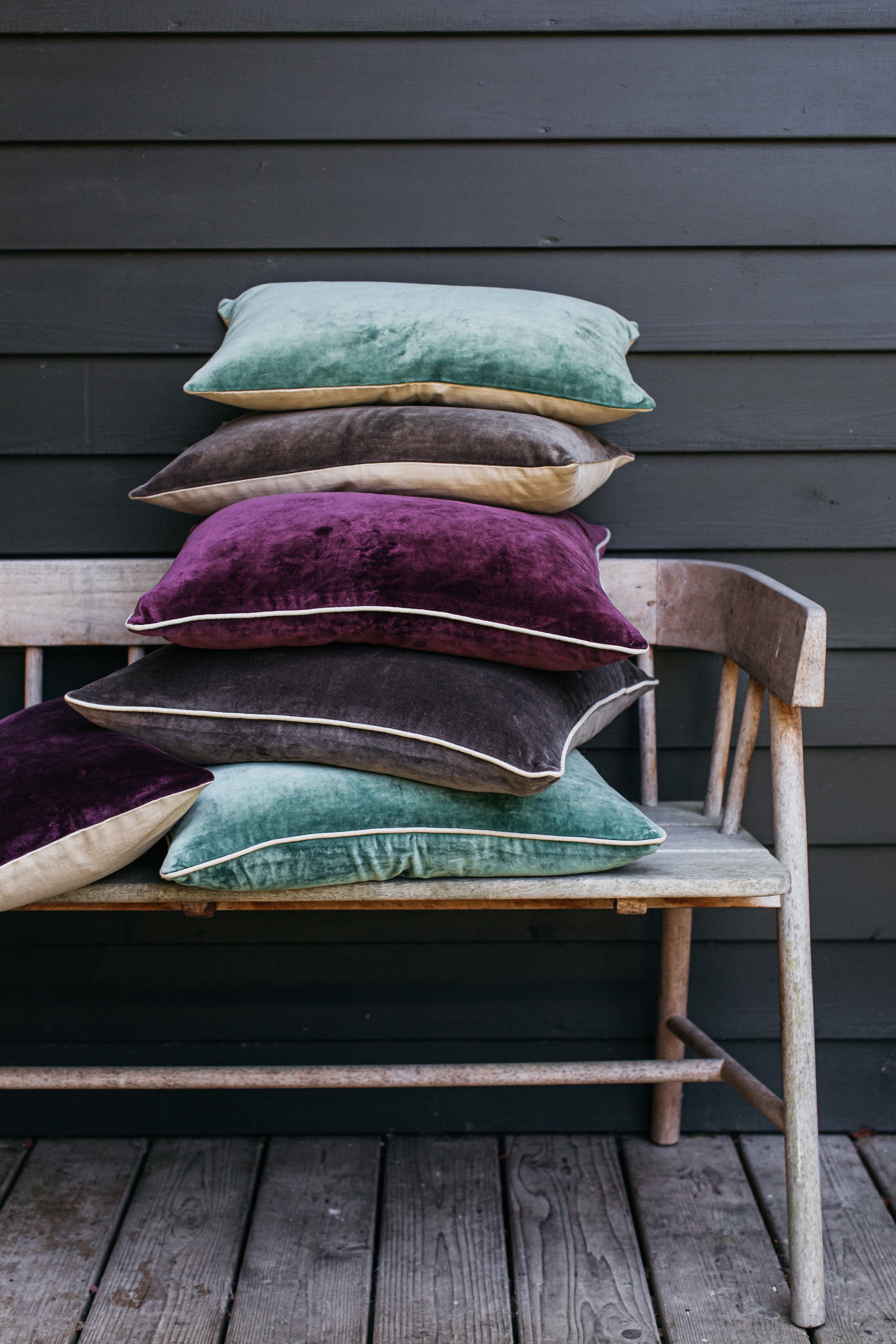 Misi Velvet Cushion | Sea Green