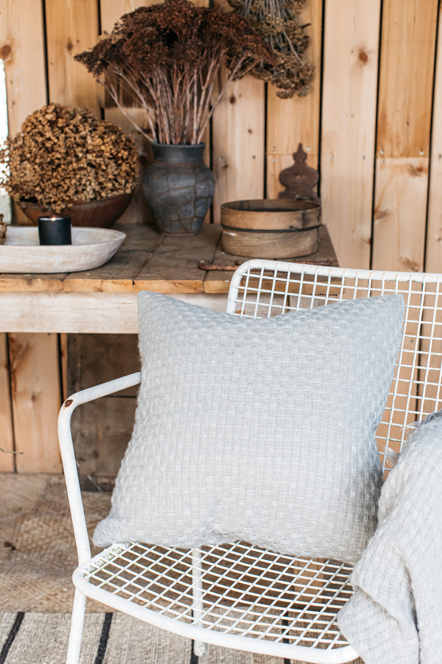 Hallen Moss Basketweave Cushion