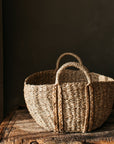 Kurv Oval Seagrass Basket with plaited handles | Small