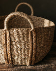 Kurv Oval Seagrass Basket with plaited handles | Large