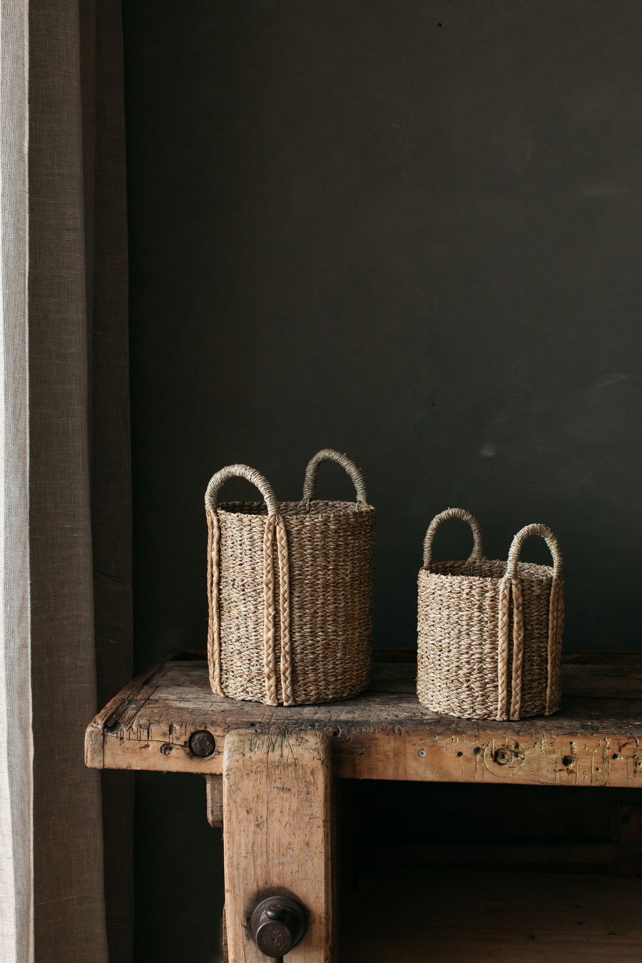 Tilaa Seagrass Storage Baskets with plaited handles | Large