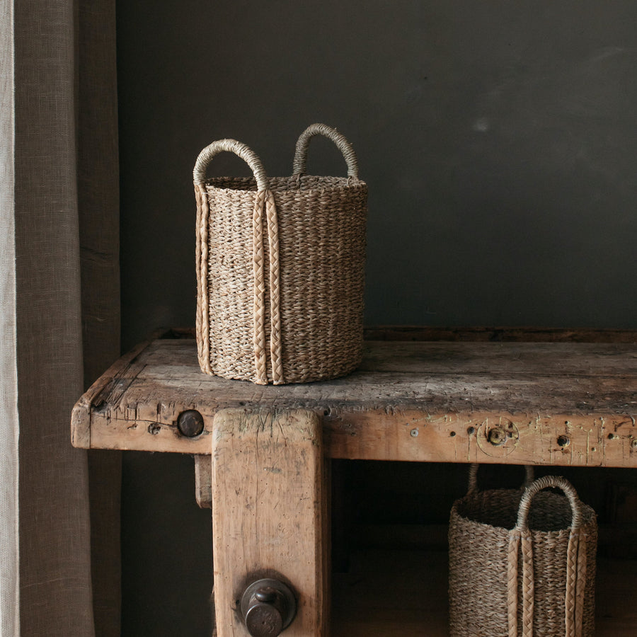 Tilaa Seagrass Storage Baskets with plaited handles | Large