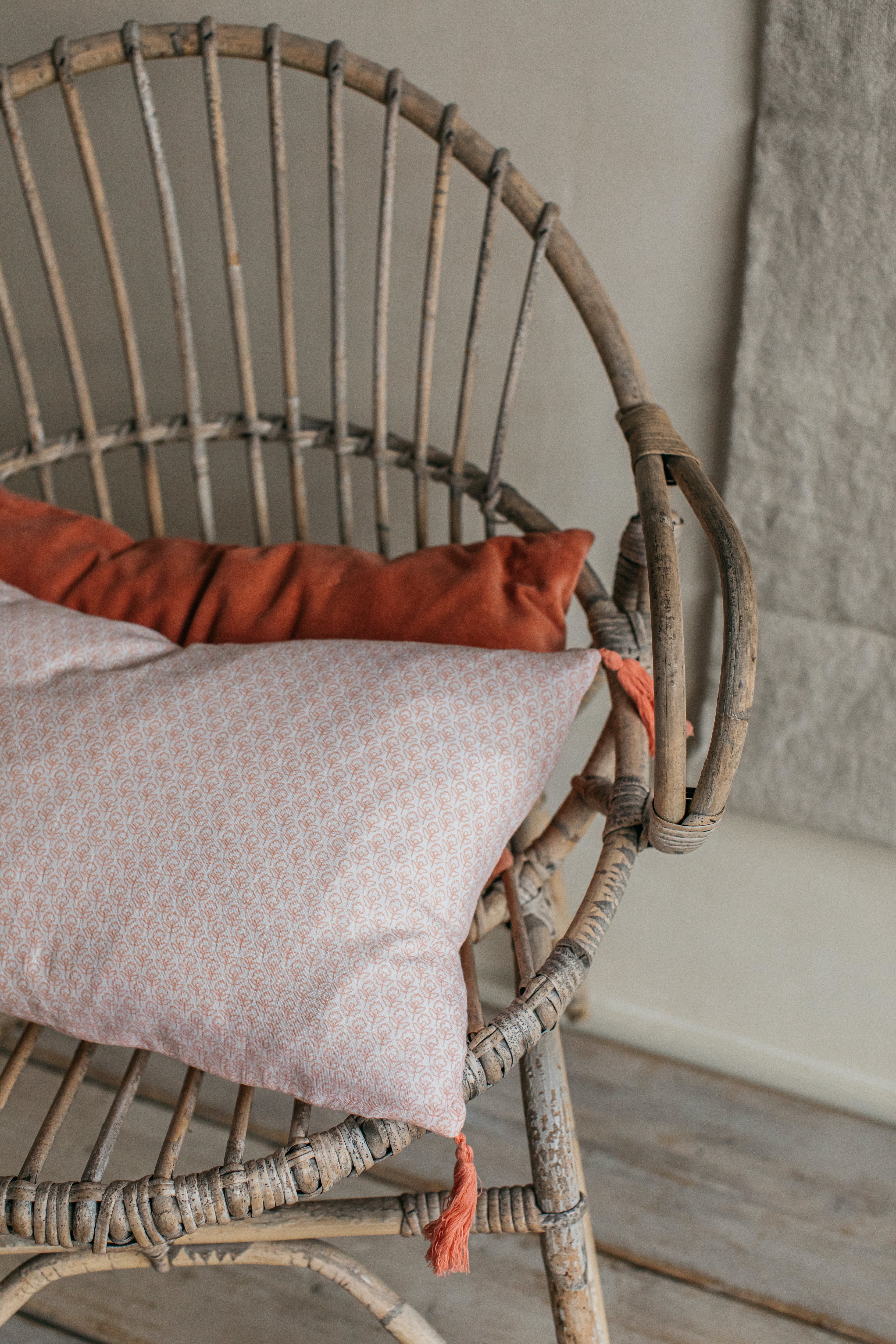 Misi Velvet Cushion | Coral