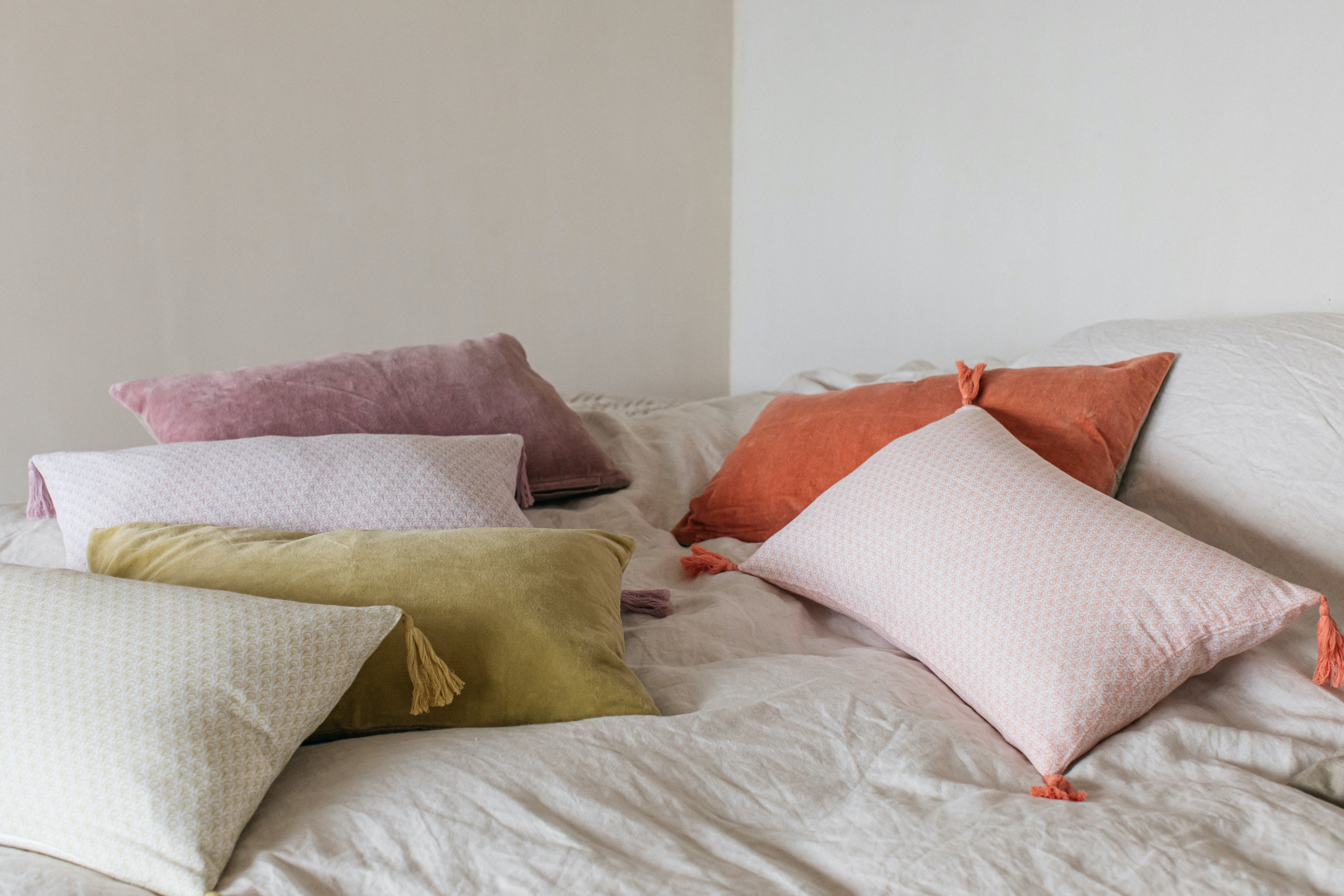 Misi Velvet Cushion | Coral