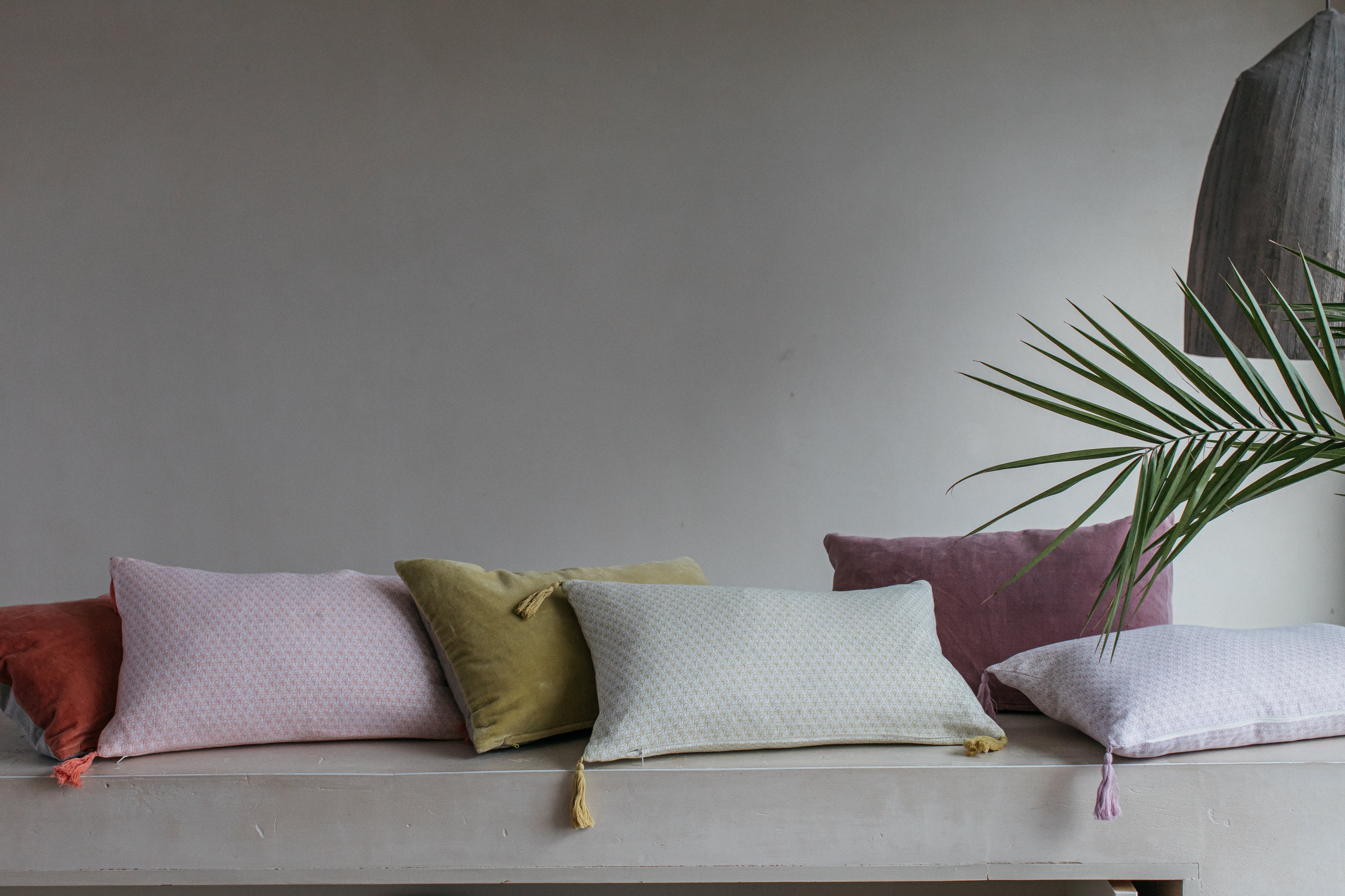 Misi Velvet Cushion | Olive