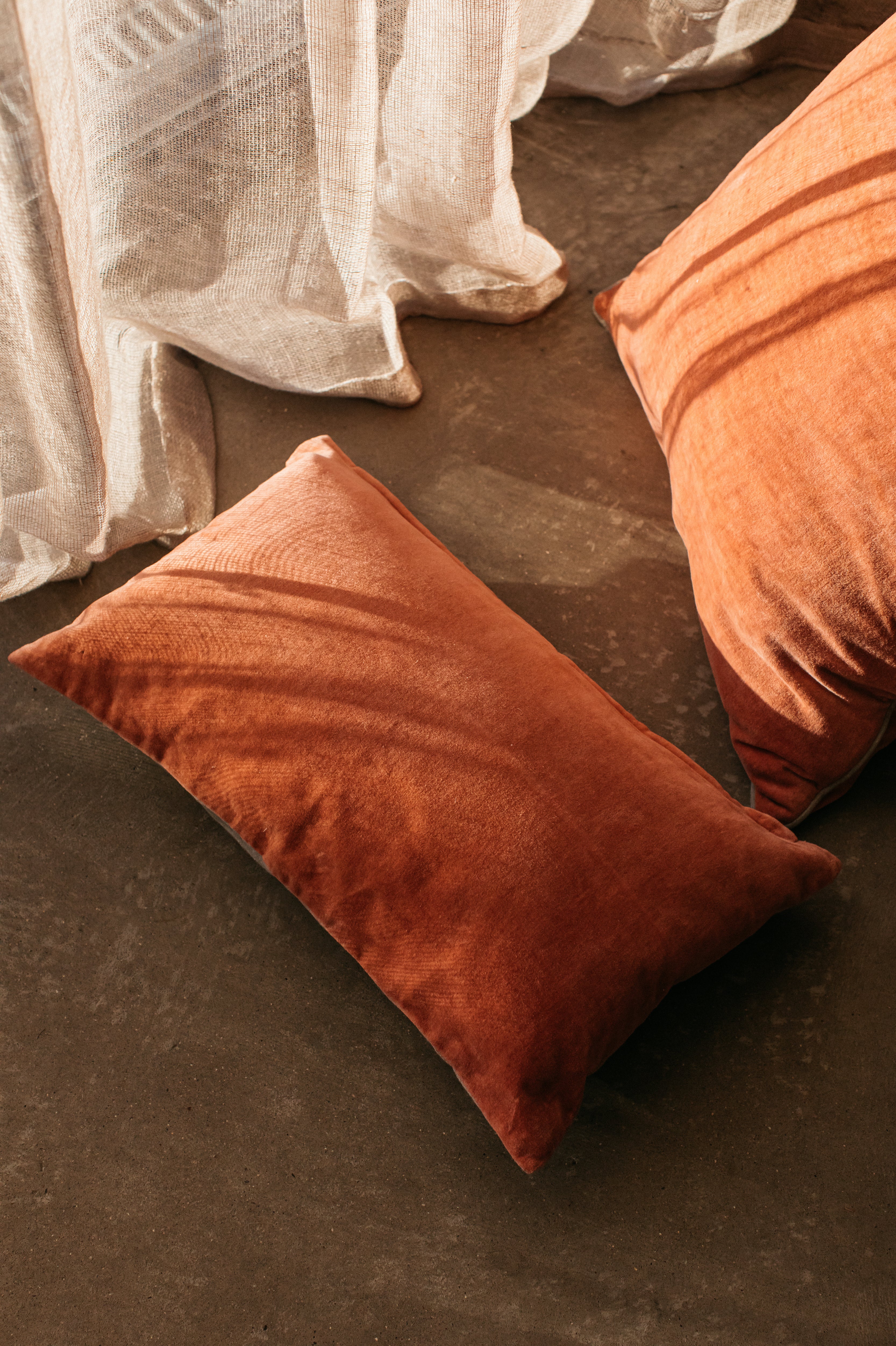 Misi Velvet Cushion | Coral