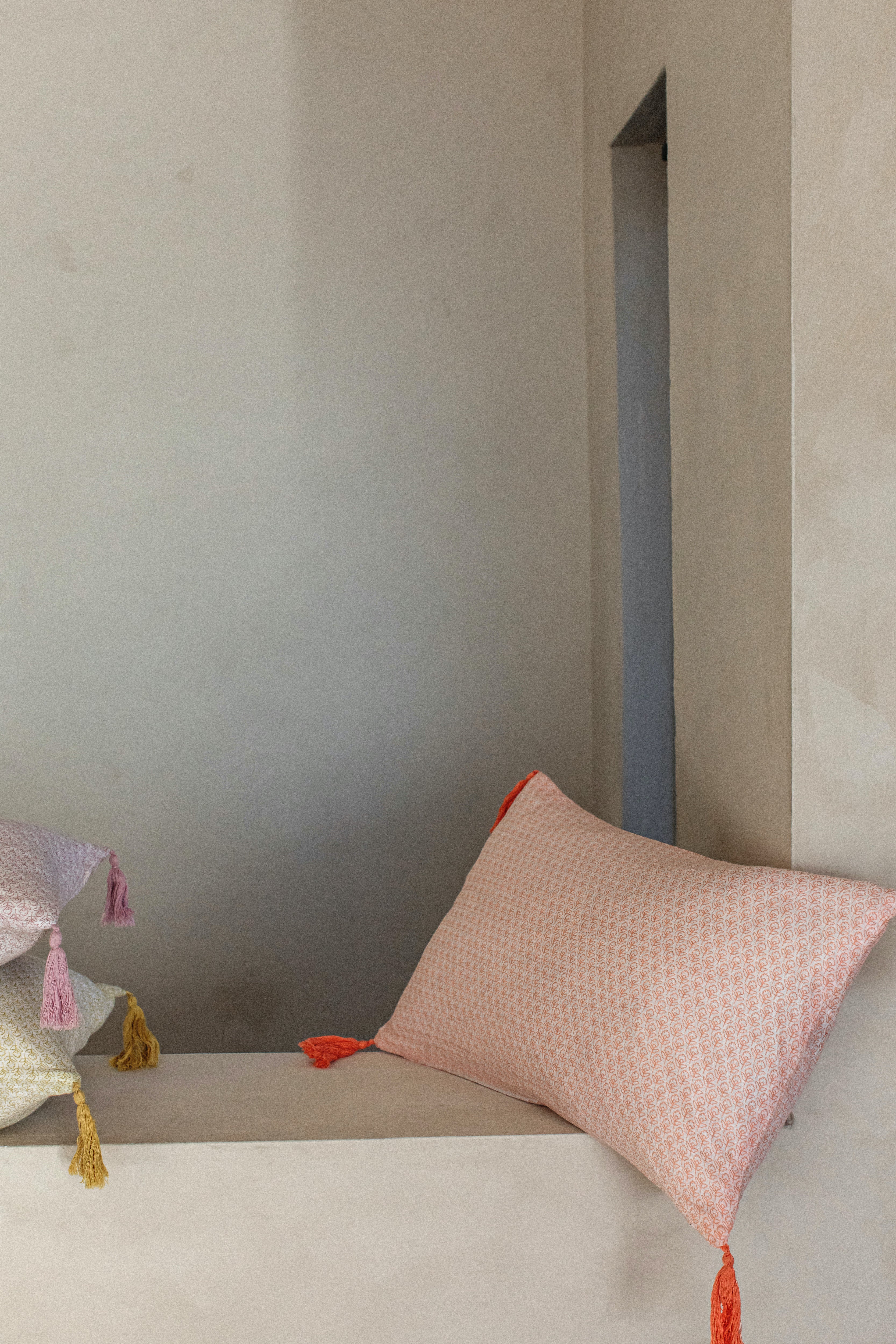 Natti Print Cushion | Coral