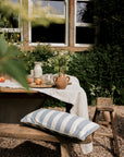 Bold Stripe Cushion Blue 60 x 30cm