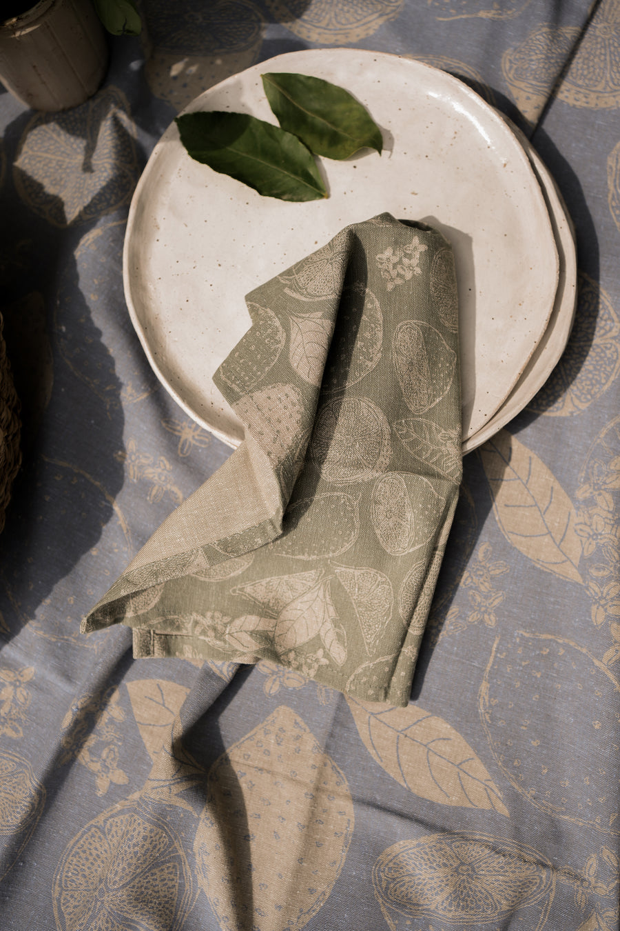 Lemon Marmalade Napkin Sage Set of 4