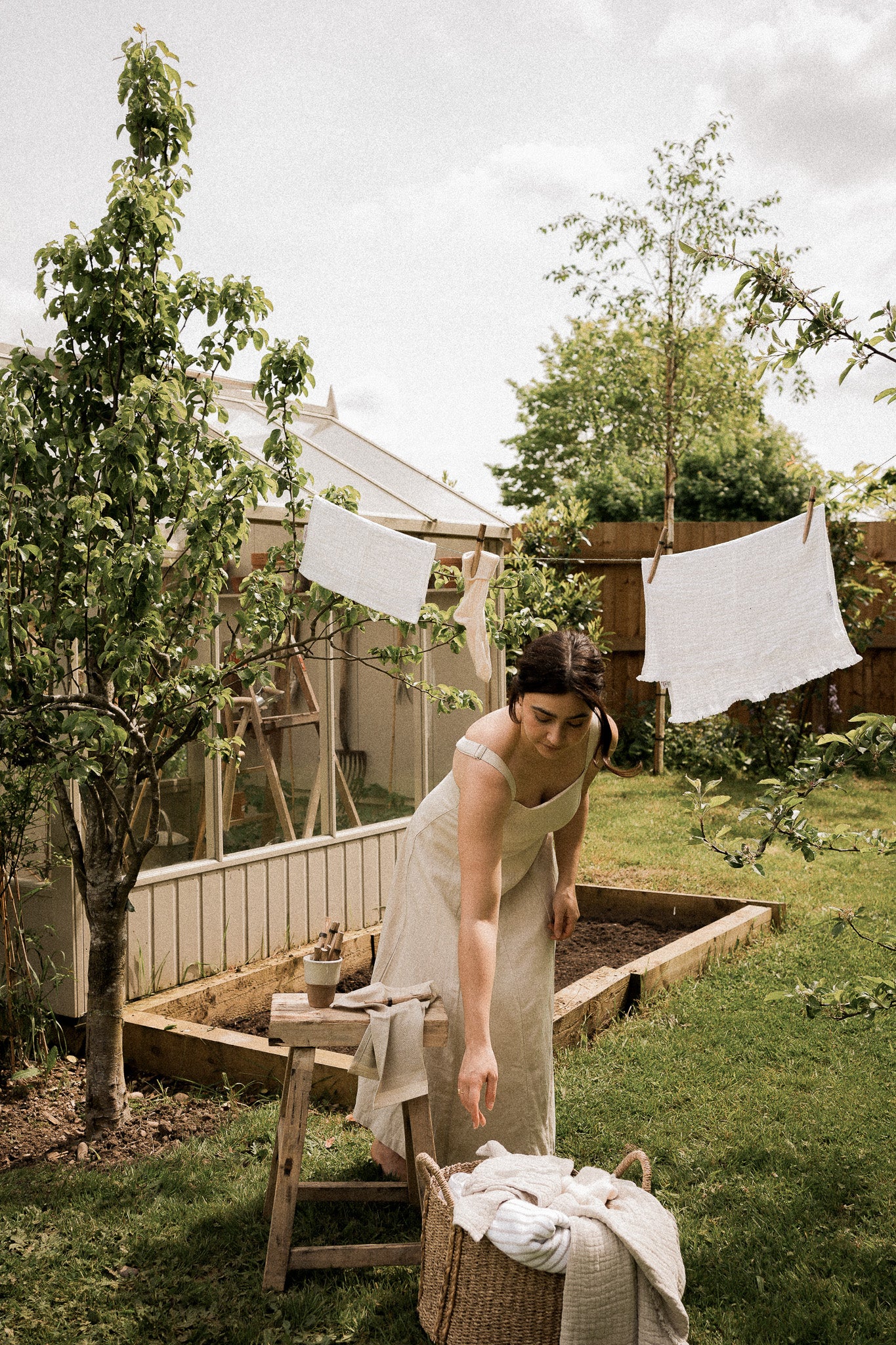 Simo Textured Hand/Tea Towel | Warm White